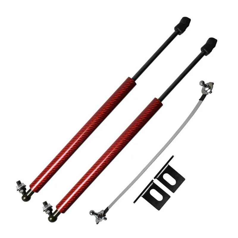 Hydraulische Gasdruckfeder Für Q4 E-tron 2021 2022 2023 2024 Haube StrebenFront Motorhaube Ändern Schock Dämpfer Lift Unterstützt Absorber Prop Stangen Gas Frühling(Black Carbon ifber) von AVFORA