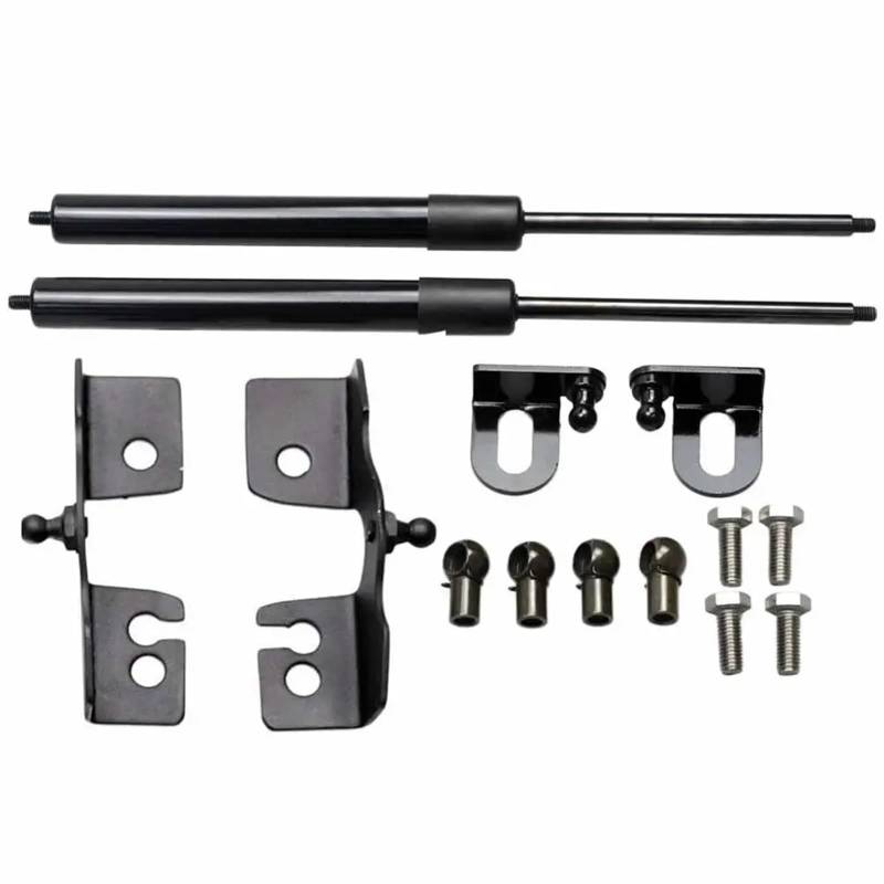 Hydraulische Gasdruckfeder Haubenstreben-Kit Für Mazda Für MX-5 ND MX5 Für Miata Roadster Vordere Motorhauben-Stoßdämpfer Gasfeder-Hebeunterstützung Unterstützt Kolben(Normal Black) von AVFORA