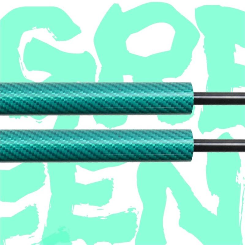 Hydraulische Gasdruckfeder Motorhaubenstreben Für SEAT Leon MK3 5F 2012–2020. Lift Unterstützt Die Vordere Motorhaube. Modifizieren Sie Gasdämpferstreben Federstoßdämpfer(Green Carbon Fiber) von AVFORA