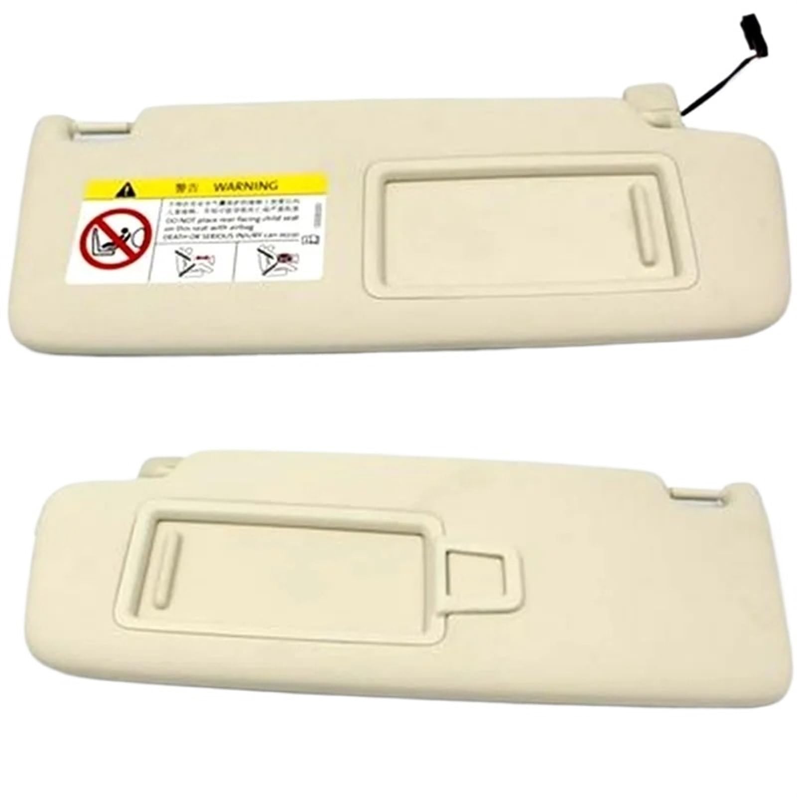 Sonnenblende Sonnenschutz Auto Innen Sonnenblende Links Mit Spiegel Auto Für Skoda Für Octavia 2015 2016 2017 2018 2019(Beige Left and Right) von AVFORA