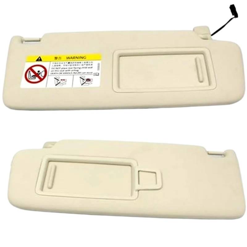 Sonnenblende Sonnenschutz Auto Innen Sonnenblende Links Mit Spiegel Auto Für Skoda Für Octavia 2015 2016 2017 2018 2019(Beige Left and Right) von AVFORA
