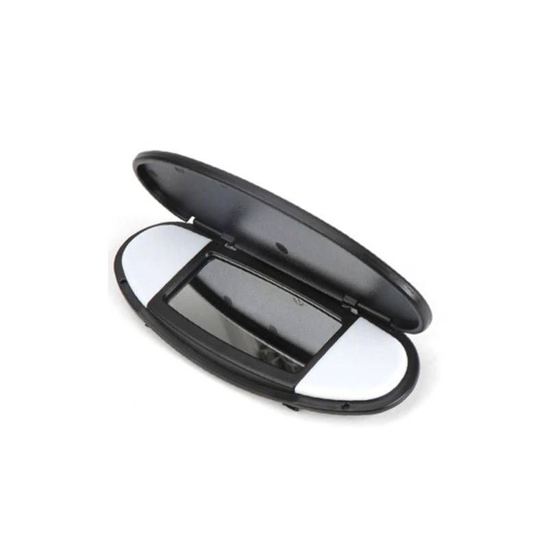 Sonnenblende Sonnenschutz Auto-Innenraum Vorne Dach Sonnenblende Make-up-Spiegel Mit Lichtabdeckung Für MINI Für Cooper S Für Einen JCW R55 R56 R57 R59 R60 2007-2013 2014(Black with lamp Cap) von AVFORA