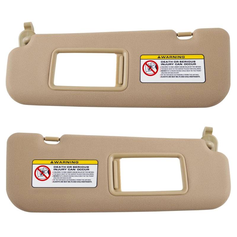 Sonnenblende Sonnenschutz Auto-Sonnenblende Mit Kosmetikspiegel-Abdeckplatte Für Blockieren Von Sonnenlicht ‎Für Hyundai Für Elantra 2011 2012 2013 2014 2015 852103X000TX 852203X000TX(Beige a Pairs) von AVFORA