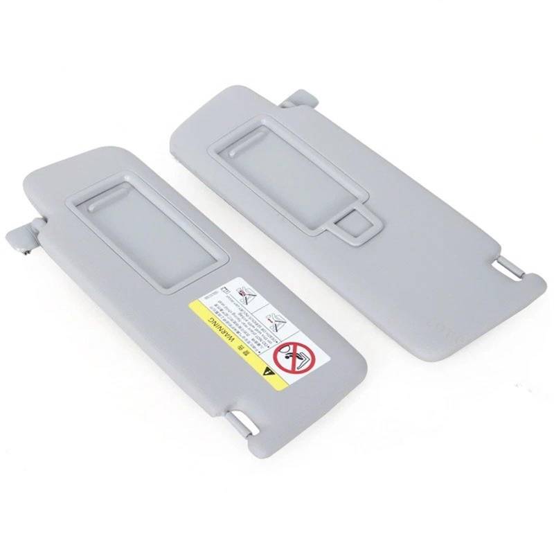 Sonnenblende Sonnenschutz Auto Teile Innen Dach Sonnenblende Sonnenschutz Sonnenschirm Mit Make-Up Spiegel Für VW Für Golf 7 MK7 Für GTI Superb3 5GG857551 5GG857552(1Pair Gray) von AVFORA