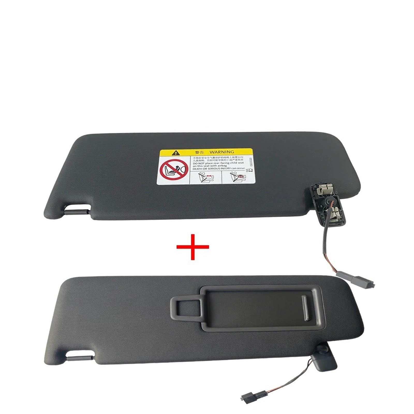 Sonnenblende Sonnenschutz Innen Schwarze Sonnenblende Für Skoda Für Octavia 3 Für A7 RS Seat Ibiza 5G0857551 5G0857552CJ(1 Pair-Black) von AVFORA