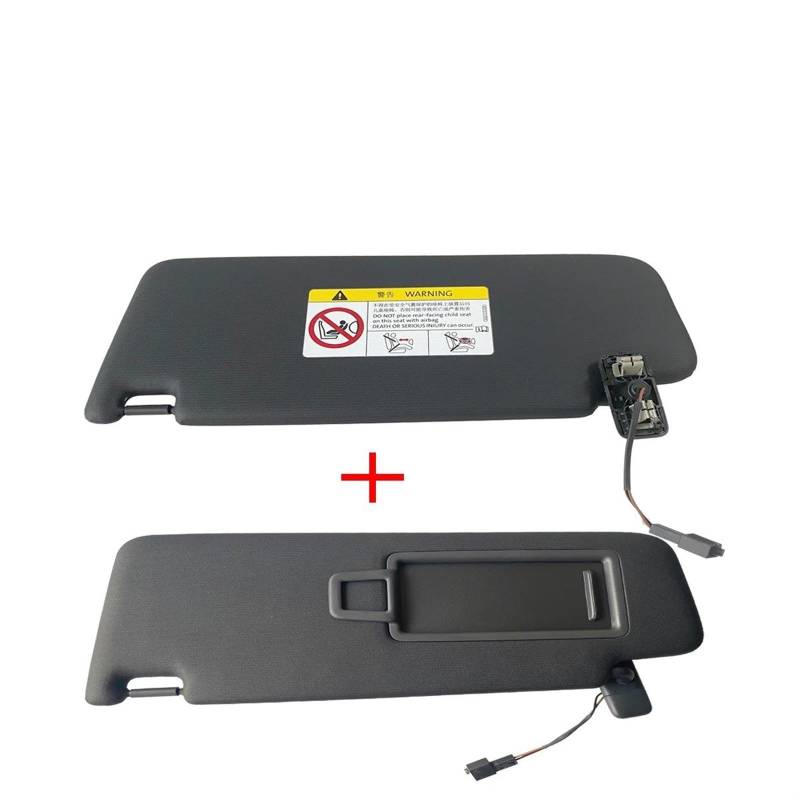 Sonnenblende Sonnenschutz Innen Schwarze Sonnenblende Für Skoda Für Octavia 3 Für A7 RS Seat Ibiza 5G0857551 5G0857552CJ(1 Pair-Black) von AVFORA