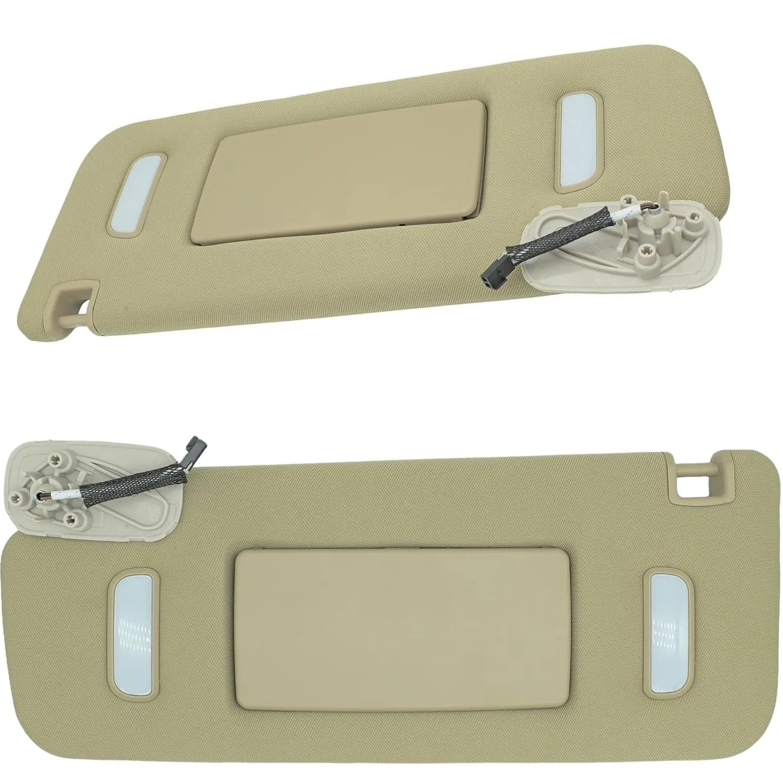 Sonnenblende Sonnenschutz Links Rechts Beige Grau Sonnenblende Für Chevy Für Suburban Für Tahoe Avalanche 2007 2008 2009 2010 2011 2012 2013 2014(Beige Left Right Set) von AVFORA