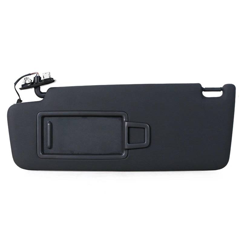 Sonnenblende Sonnenschutz Schwarz Front Sonnenblende Auto Panel Sonnenschutzdach Mit Make-Up Spiegel Zubehör Für VW Für Golf 7 MK7 Für GTI Superb3 5G0857551(1PC Black Left) von AVFORA