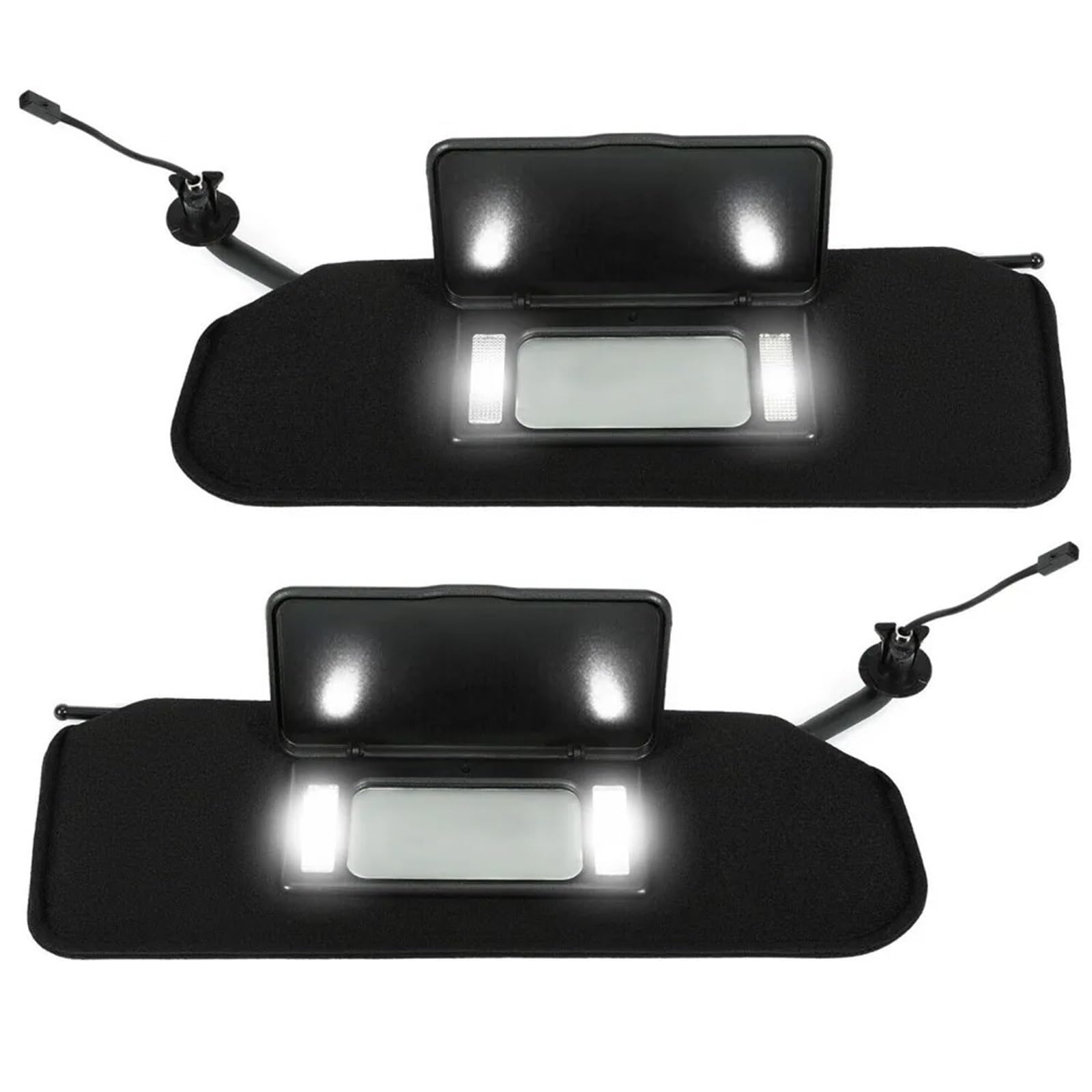Sonnenblende Sonnenschutz Schwarze Sonnenblende Linke Seite Rechte Seite Fahrer- Und Beifahrerseite Für Chevrolet Für Corvette Für C5 1997 1998-2004 10442033 10442034(Left and Right) von AVFORA