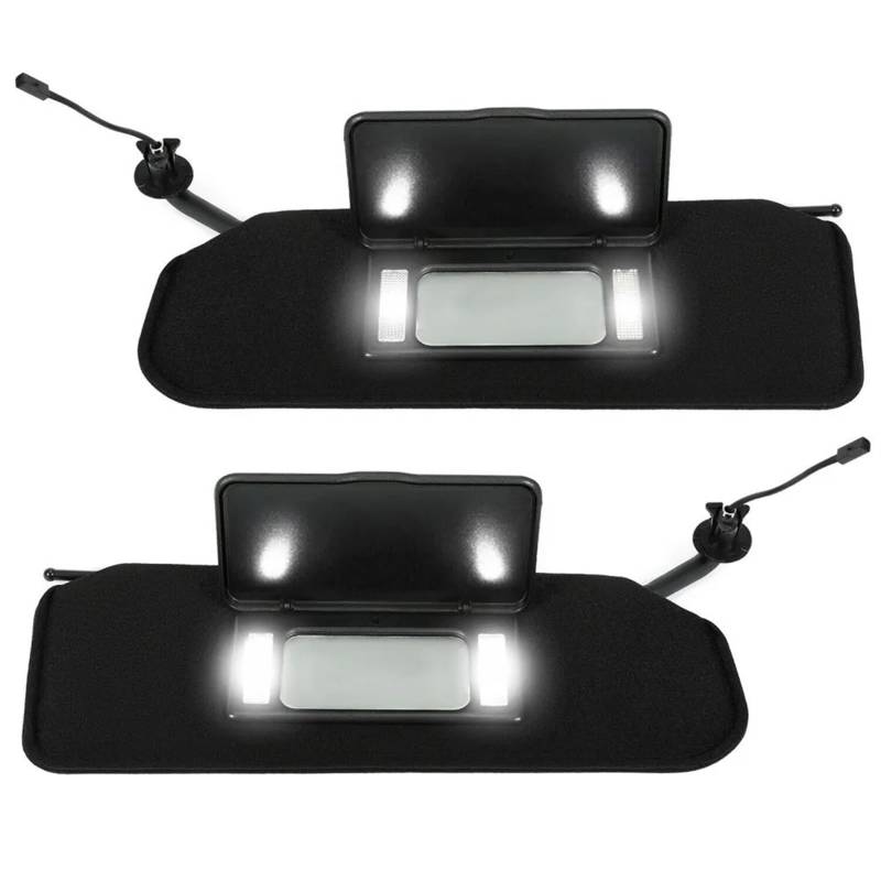 Sonnenblende Sonnenschutz Schwarze Sonnenblende Linke Seite Rechte Seite Fahrer- Und Beifahrerseite Für Chevrolet Für Corvette Für C5 1997 1998-2004 10442033 10442034(Left and Right) von AVFORA