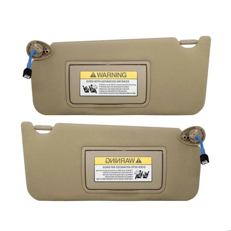 Sonnenblende Sonnenschutz Sonnenblende Fahrerseite Beifahrerseite Beige Grau Linke Seite Rechte Seite Für Accord 2013 2014 2015 2016 2017(A Pair of Beige) von AVFORA