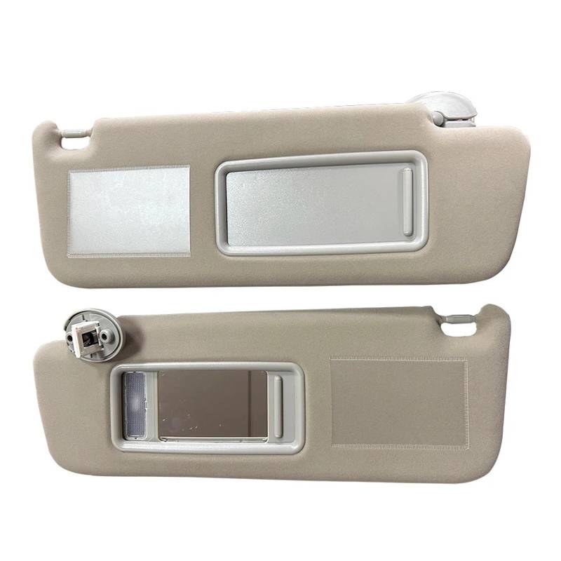 Sonnenblende Sonnenschutz Sonnenblende Grau Beige Linke Seite Rechte Seite Fahrerseite Beifahrerseite Für Toyota Für Land Für Cruiser J12 2002 2003 2004 2005 2006 2007 2008 2009(A Pair of Beige) von AVFORA