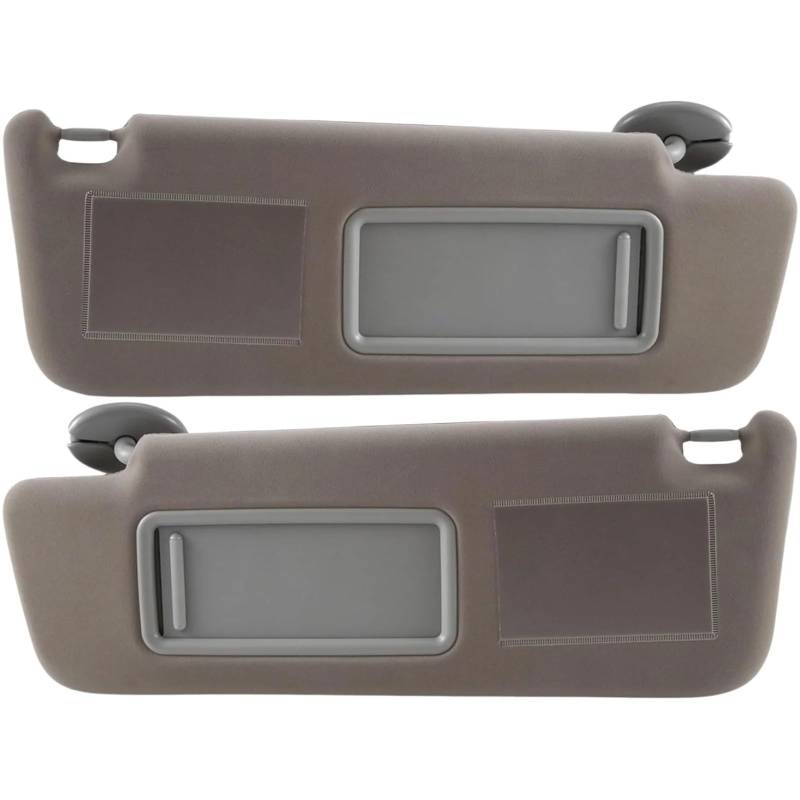 Sonnenblende Sonnenschutz Sonnenblende Mit Make-up-Spiegel Für Toyota Prado 2002 2003 2004 2005 2006 2007 2008 2009 74320-60850-B1(Left Right Set beige) von AVFORA