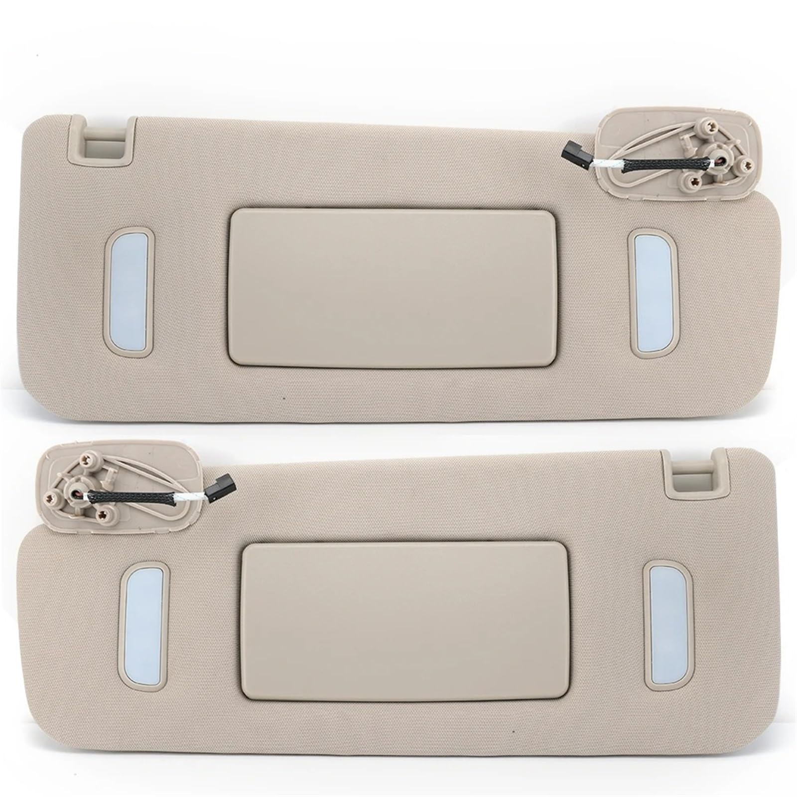 Sonnenblende Sonnenschutz Sonnenschutzbrett Beige ABS Lichter Make-up Sonnenblende Für Chevrolet Für Silverado 2007 2008 2009 2010 2011 2012 2013 2014(2Pc) von AVFORA