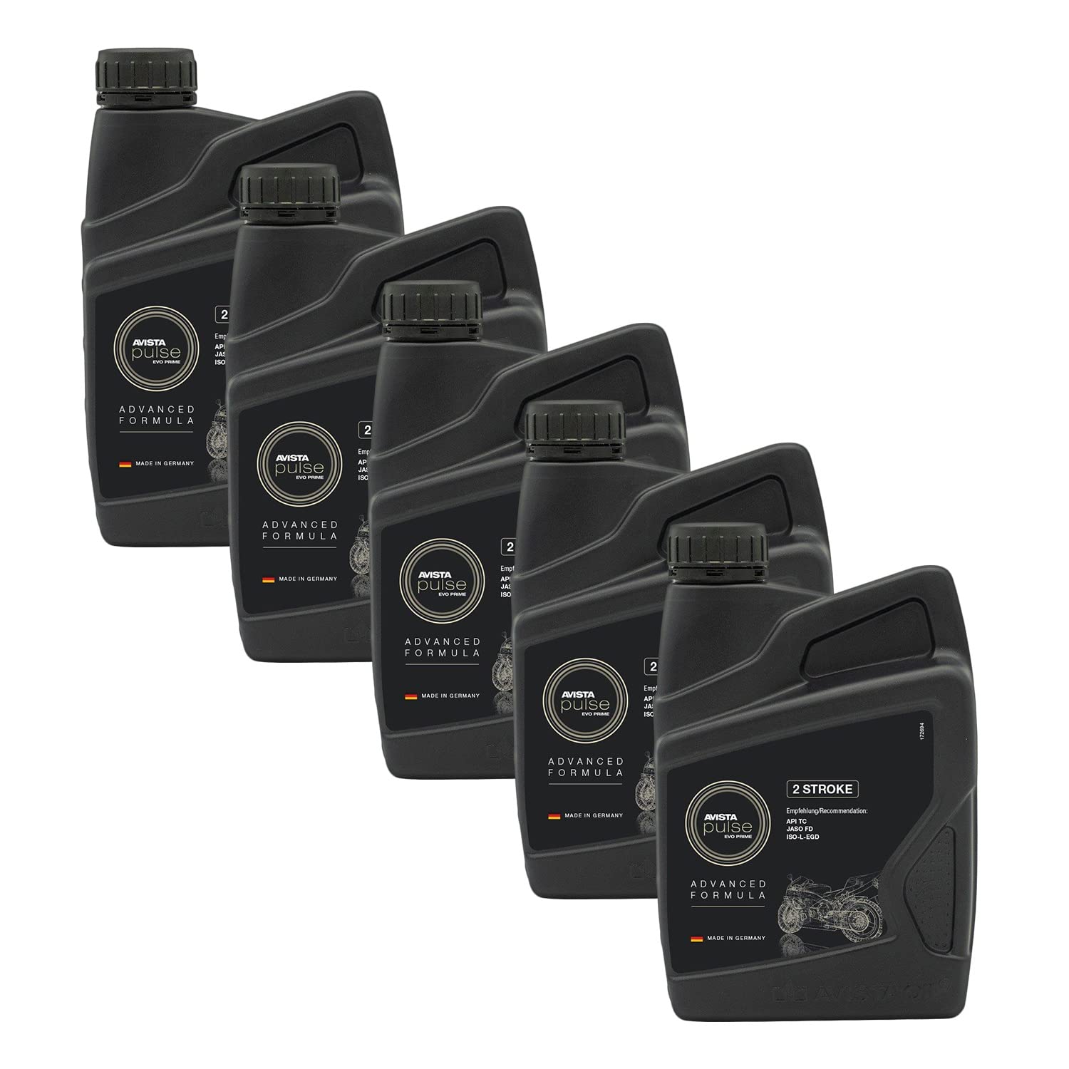 5x AVISTA Pulse Evo PRIME 2 Stroke 2-Takt Öl Zweitaktöl für Motorroller, Roller, Simson, Synthetisch, erfüllt API TC/JASO FB/ISO-L-EGD 1L 5x AVISTA Pulse Evo PRIME 2 Stroke 2-Takt Öl Zweitaktöl für Motorroller, Roller, Simson, Synthetisch, erfüllt API TC/JASO FB/ISO-L-EGD 1L von AVISTA OIL