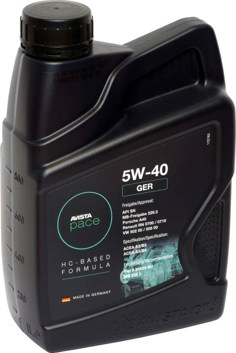 AVISTA pace GER 5W-40 1 Liter von AVISTA