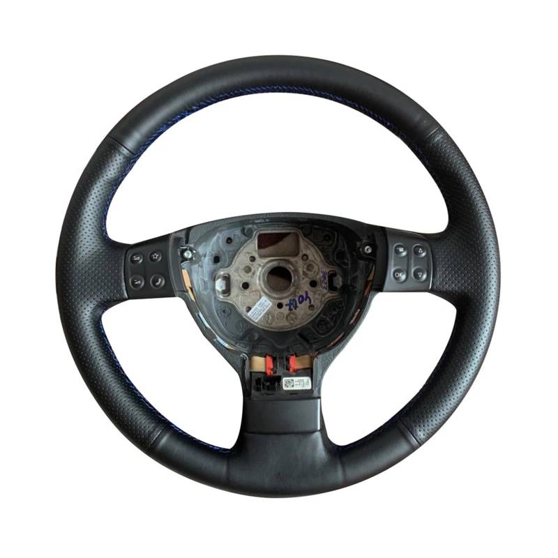 AVLIK Lenkradbezug Auto Lenkrad Abdeckung Anti-Slip Künstliche Leder Auto Lenkradhülle (Farbe : Black Thread) Für VW Passat B6 Jetta 5 Mk5 Tiguan Golf 5 Mk5 2007-2011 von AVLIK