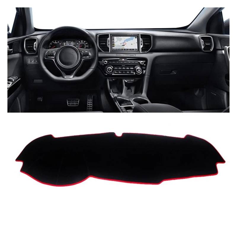 Car Dashboard Cover Pad Für Kia Für Sportage 4 Für QL 2016 2017 2018 2019-2021 Auto-Armaturenbrett-Abdeckung Sonnenschutz Vermeiden Sie Lichtmatten rutschfeste Unterlage(A Red Side LHD) von AVNVNCNO