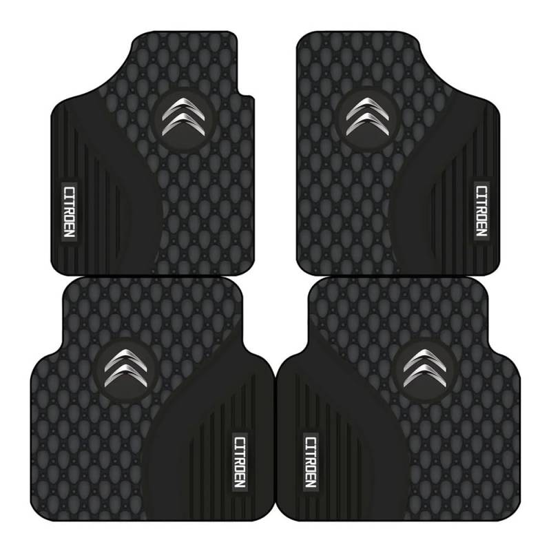 4 Stück Auto-Fussmatten, für Citroen DS3 Racing DS3 Cabrio DS4 DS5 DS3 Crossback DS 4S Vorne und Hinten Automatten Set, Auto Teppiche ZubehöR, Wasserdicht rutschfest Kratzfest von AWCYRHI
