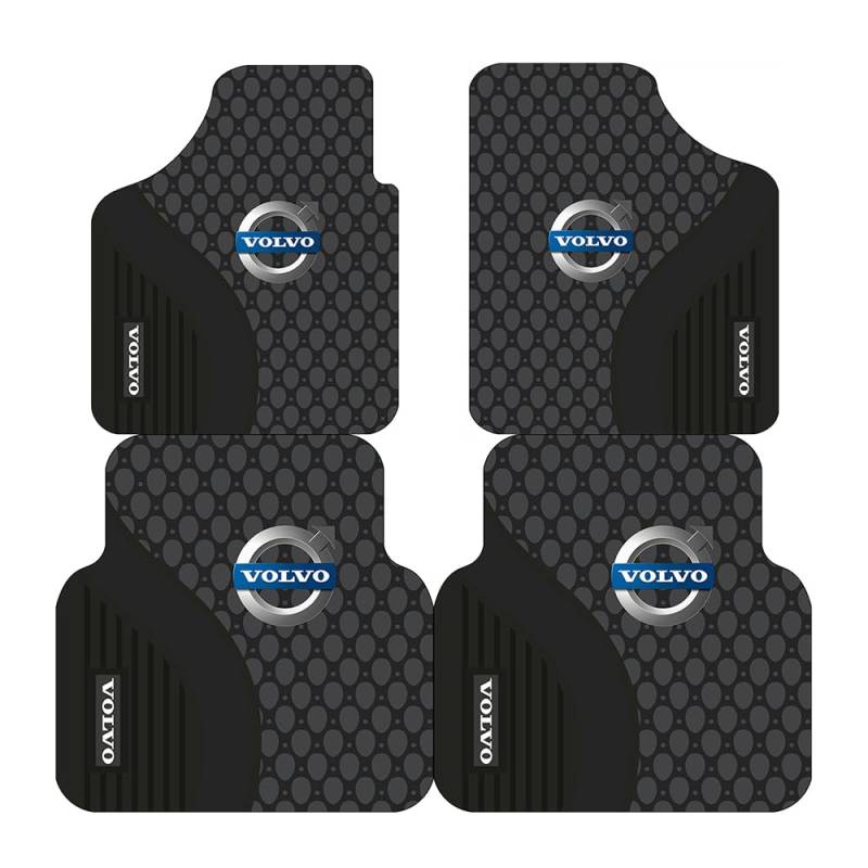 4 Stück Auto-Fussmatten, für Volvo V70 2008-2016 Vorne und Hinten Automatten Set, Auto Teppiche ZubehöR, Wasserdicht rutschfest Kratzfest von AWCYRHI