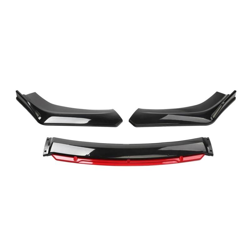 Auto Frontlippe Für VW Für Beetle Für A5 2011-2016 Auto Vorderen Stoßfänger Lip Auto Kinn Spoiler Splitter Diffusor Body Kits Trim Air Dam Protector Stoßfängerlippe Vorne(Black Red) von AWGNTQQ