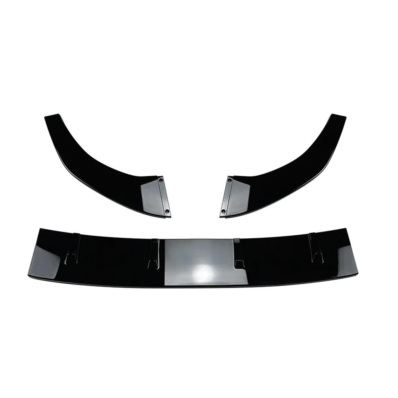 Auto Frontlippe Für VW Für Golf 8 MK8 Für GTI Für R Für GTE Für GTD ABS Frontlippe Spoiler Splitter Diffusor Stoßfänger Body Kit Von 3 Stück Stoßfängerlippe Vorne(Glossy Black) von AWGNTQQ