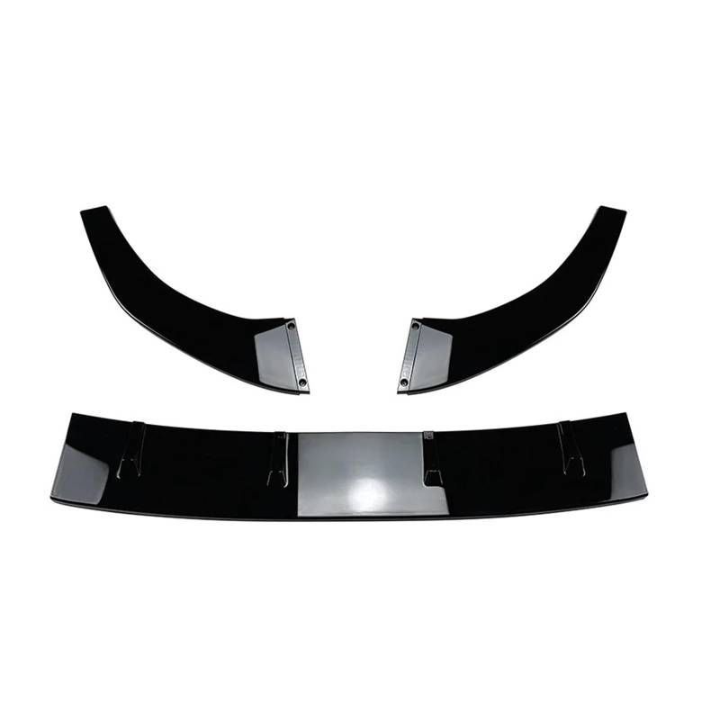 Auto Frontlippe Für VW Für Golf 8 MK8 Für GTI Für R Für GTE Für GTD ABS Frontlippe Spoiler Splitter Diffusor Stoßfänger Body Kit Von 3 Stück Stoßfängerlippe Vorne(Glossy Black) von AWGNTQQ