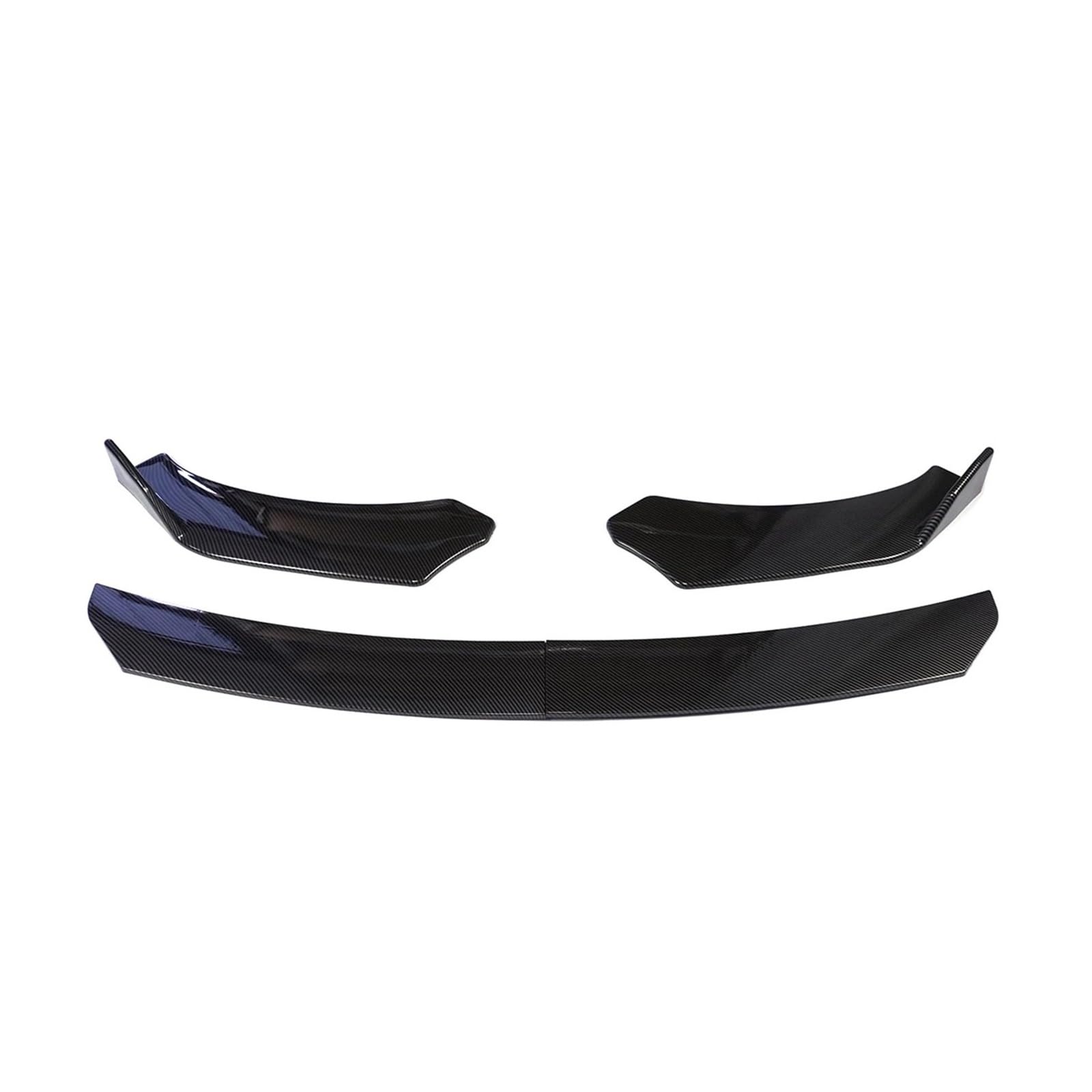 Auto Frontlippe Universal Für Auto Vorderen Stoßfänger Lip Body Kit Spoiler Splitter Diffusor 4PCS Einstellbare Carbon Fiber Canard Splitter Stoßfängerlippe Vorne(B-Style Carbon) von AWGNTQQ