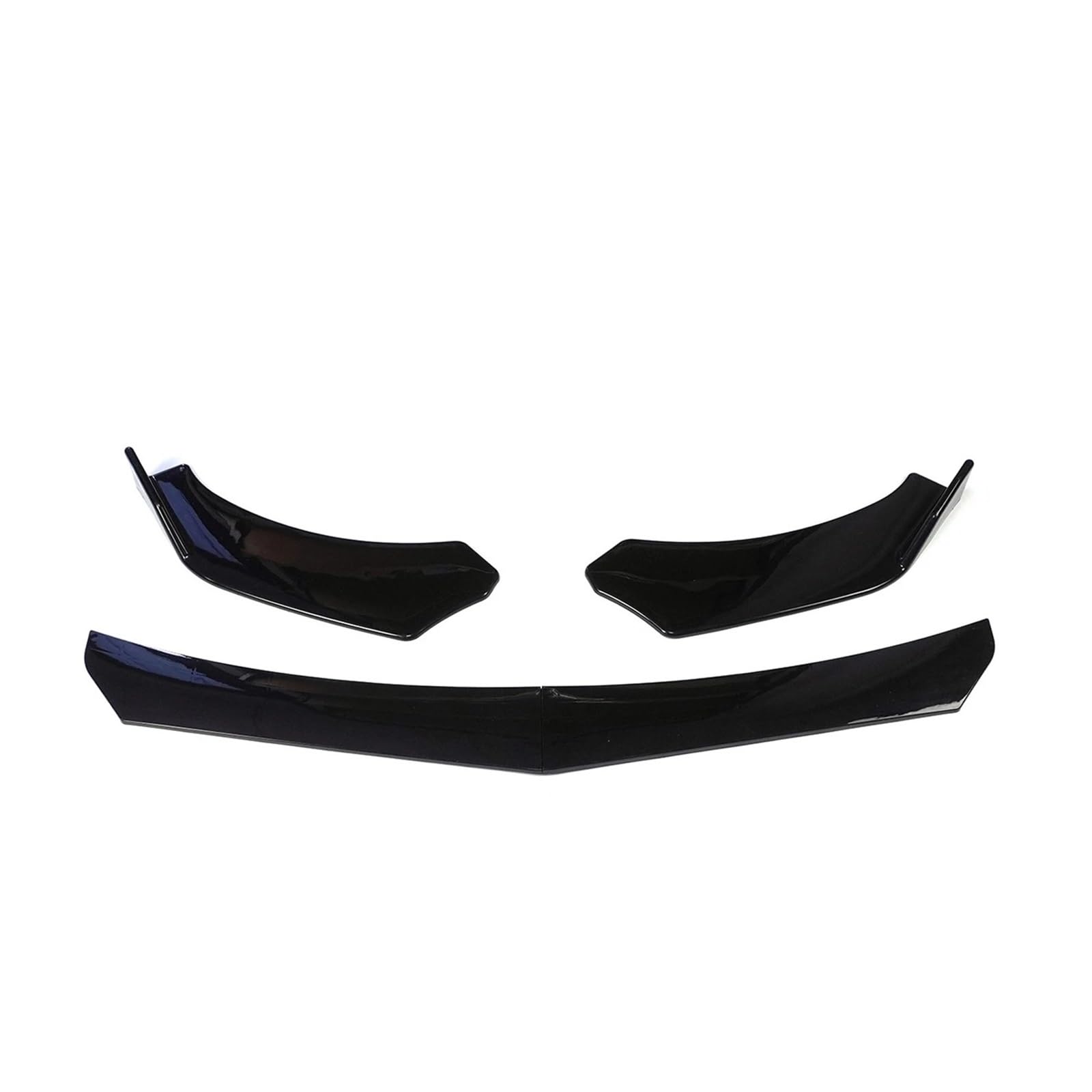 Auto Frontlippe Universal Für Auto Vorderen Stoßfänger Lip Body Kit Spoiler Splitter Diffusor 4PCS Einstellbare Carbon Fiber Canard Splitter Stoßfängerlippe Vorne(Black A-Style Bright) von AWGNTQQ