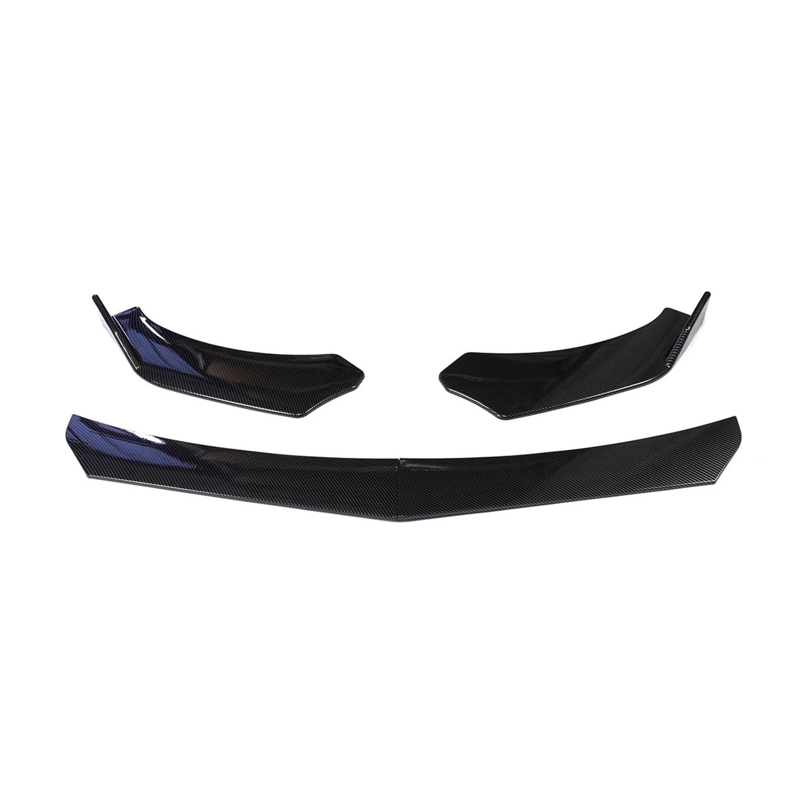 Auto Frontlippe Universal Für Auto Vorderen Stoßfänger Lip Body Kit Spoiler Splitter Diffusor 4PCS Einstellbare Carbon Fiber Canard Splitter Stoßfängerlippe Vorne(Black A-Style Carbon) von AWGNTQQ