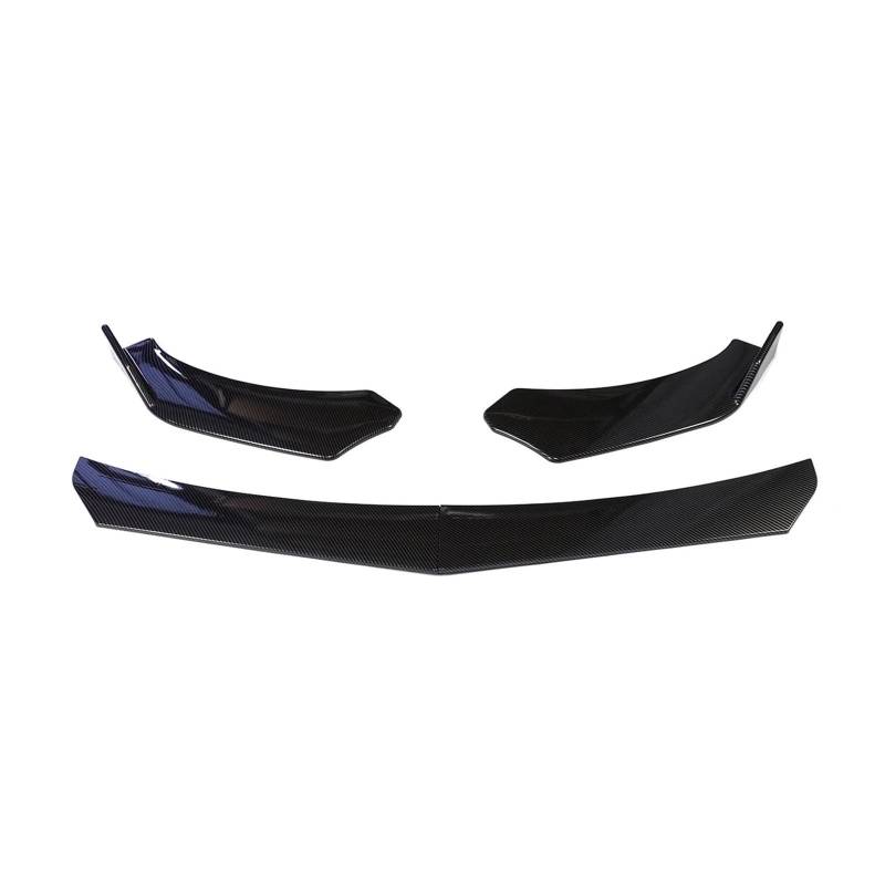 Auto Frontlippe Universal Für Auto Vorderen Stoßfänger Lip Body Kit Spoiler Splitter Diffusor 4PCS Einstellbare Carbon Fiber Canard Splitter Stoßfängerlippe Vorne(Black A-Style Carbon) von AWGNTQQ