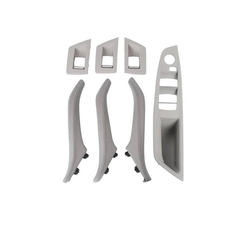 Auto Innentürgriff Für 5 Serie F10 F11 51417225866 Links Rechts Seite Fahrer Autos Innen Leder Türgriffe 7PCS Vollen Satz Auto Türgriff Innen(RHD Gray) von AWGNTQQ
