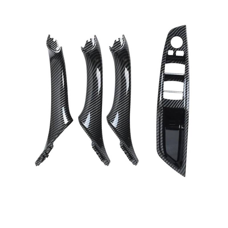 Auto Innentürgriff Für 5 Serie F10 F11 520i 523i 525i 528i 535i RHD Rechts Fahrer Autos Innen Armlehne Tür Griff Ersatz 4PCS Set Auto Türgriff Innen(RHD 4PCS CarbonFiber) von AWGNTQQ