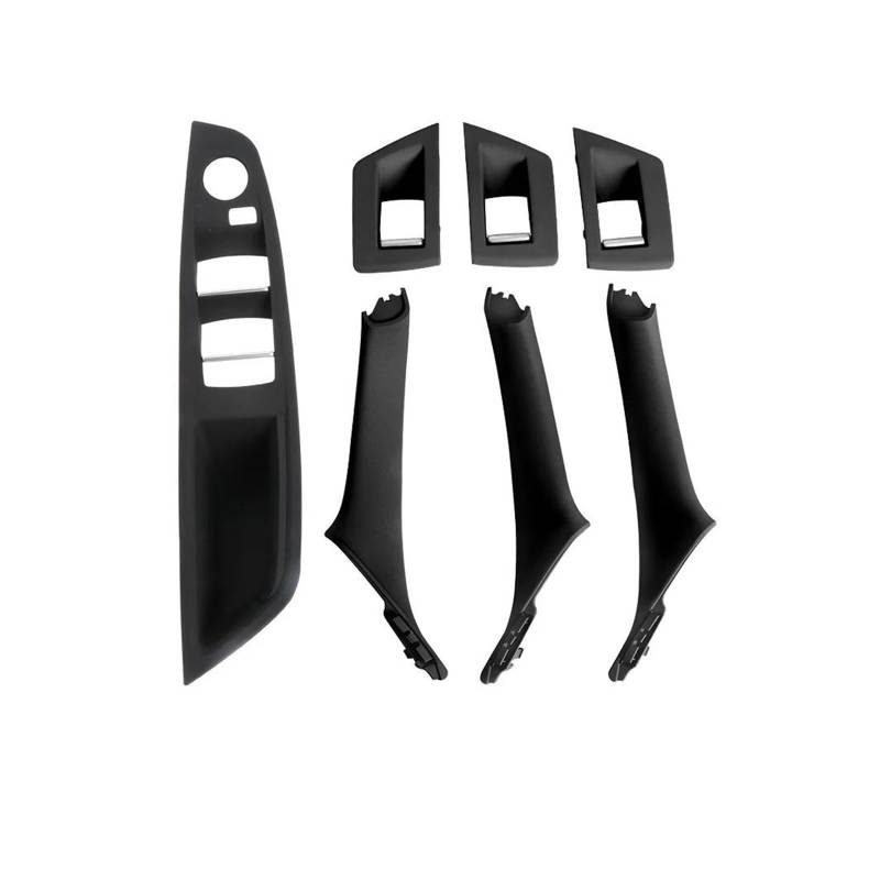Auto Innentürgriff Für 5 Serie F10 F11 Auto Innen Tür Griff Panel Pull Trim Abdeckung Fenster Schalter Panel Griff Set Auto Türgriff Innen(LHD Black) von AWGNTQQ