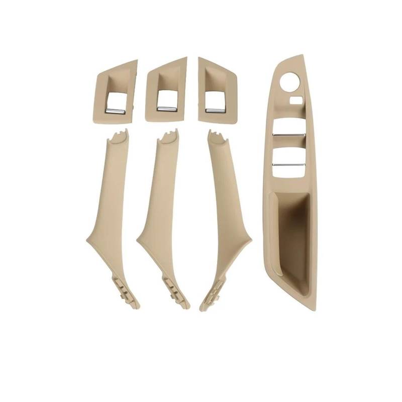 Auto Innentürgriff Für 5 Serie F10 F11 Auto Innen Tür Griff Panel Pull Trim Abdeckung Fenster Schalter Panel Griff Set Auto Türgriff Innen(RHD Beige) von AWGNTQQ