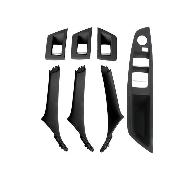 Auto Innentürgriff Für 5 Serie F10 F11 Auto Innen Tür Griff Panel Pull Trim Abdeckung Fenster Schalter Panel Griff Set Auto Türgriff Innen(RHD Black) von AWGNTQQ