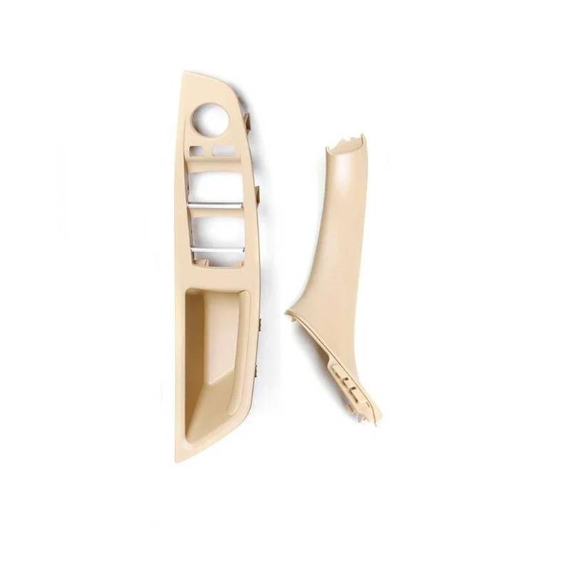 Auto Innentürgriff Für 5 Series F10 F11 F18 520i 523i 525i 528i 535i Innen Vorne Tür Armlehne Panel Trim Pull Griff Set Ersatz Auto Türgriff Innen(Beige LHD 2PCS) von AWGNTQQ