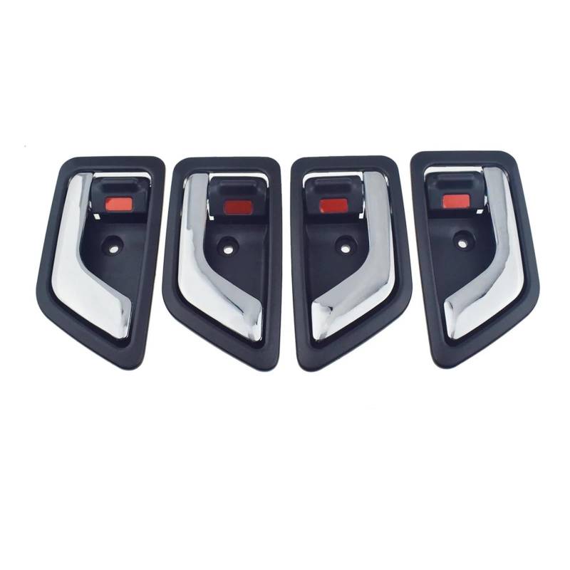 Auto Innentürgriff Für Hyundai Für Getz Für Klicken TB 2002 2003 2004 2005 2006 2007 2008 2009 Schwarz Chrom Innen Auto Tür Griffe Links Rechts Auto Türgriff Innen(Chrome Type A 4pcs) von AWGNTQQ