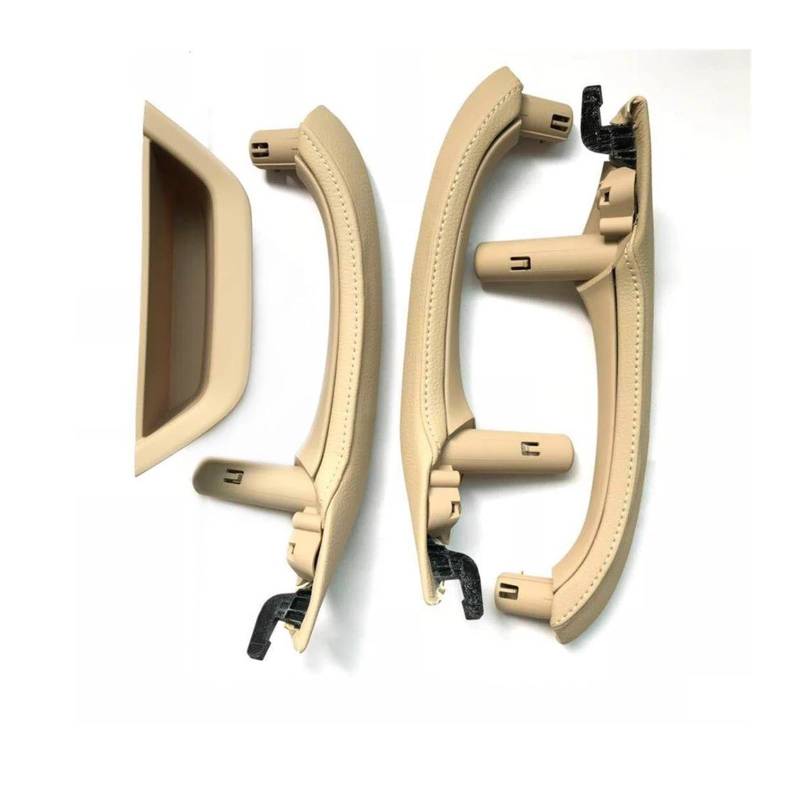 Auto Innentürgriff Für X3 X4 F25 F26 2010-2016 Links Rechts Fahrer Auto Innen Tür Pull Griff Leder Abdeckung Set Montage Ersatz Auto Türgriff Innen(LHD Set Beige) von AWGNTQQ
