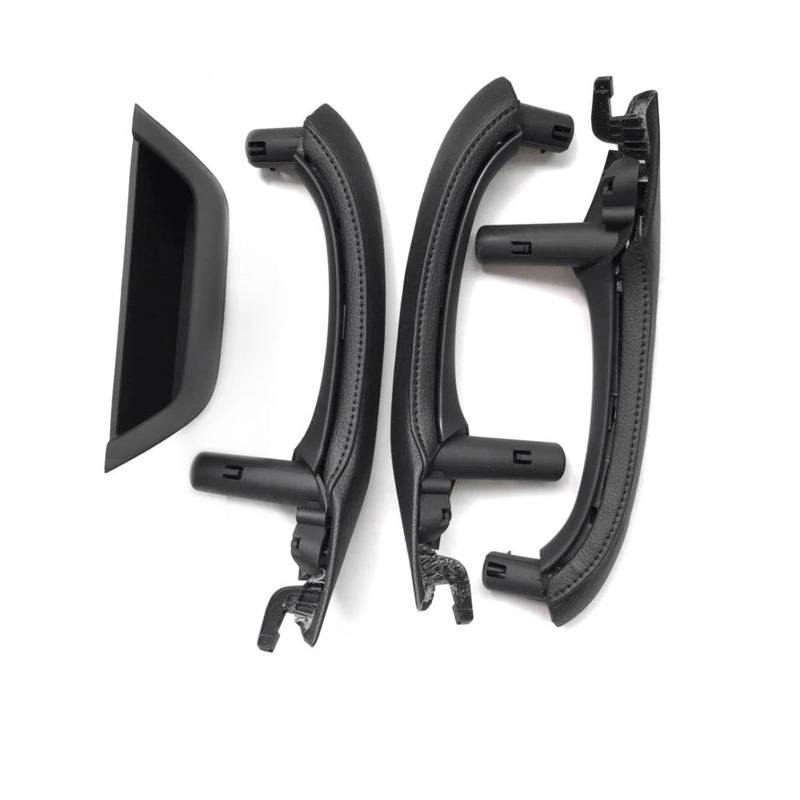 Auto Innentürgriff Für X3 X4 F25 F26 2010-2016 Links Rechts Fahrer Auto Innen Tür Pull Griff Leder Abdeckung Set Montage Ersatz Auto Türgriff Innen(LHD Set Black) von AWGNTQQ