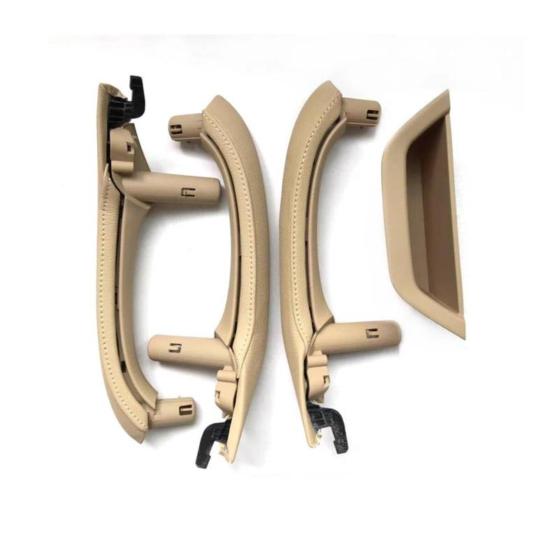 Auto Innentürgriff Für X3 X4 F25 F26 2010-2016 Links Rechts Fahrer Auto Innen Tür Pull Griff Leder Abdeckung Set Montage Ersatz Auto Türgriff Innen(RHD Set Beige) von AWGNTQQ