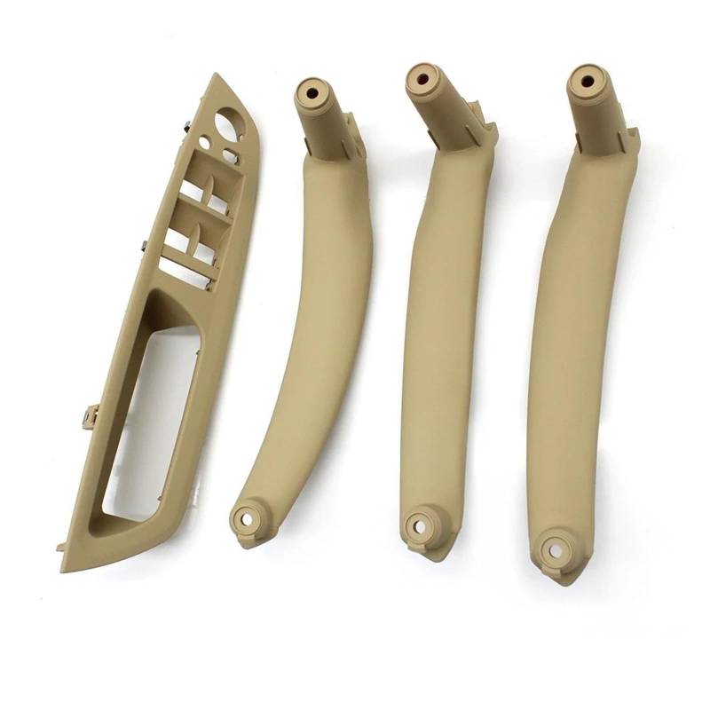 Auto Innentürgriff Für X5 X6 E70 E71 2007-2013 4PCS Set Auto Front Fahrer Tür Griff Armlehne Abdeckung Innen Tür Pull Griff Panel Trim Abdeckung Auto Türgriff Innen(Beige LHD 4PCS Set) von AWGNTQQ