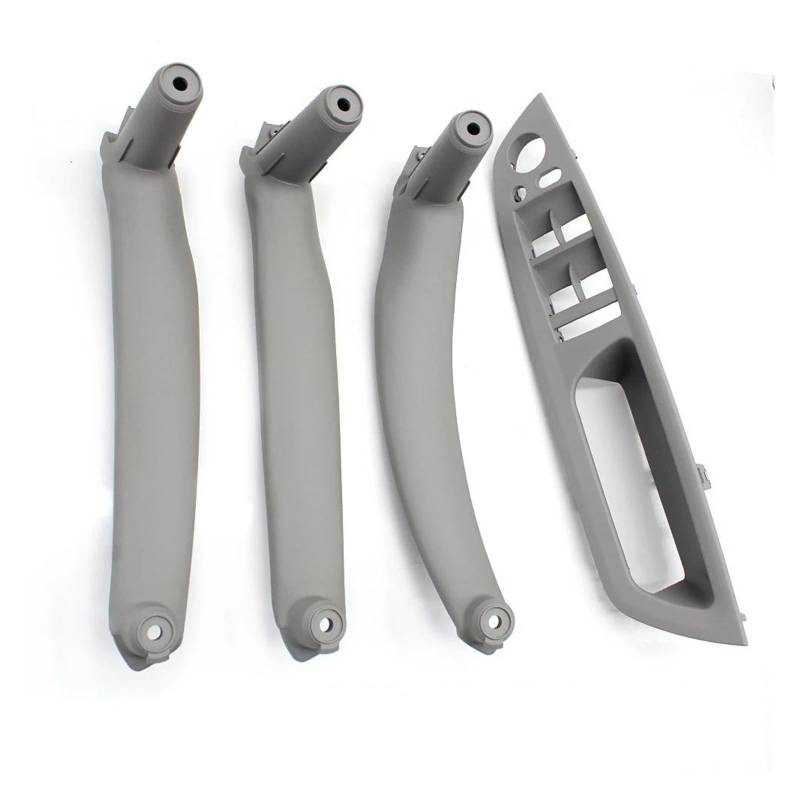 Auto Innentürgriff Für X5 X6 E70 E71 2007-2013 4PCS Set Auto Front Fahrer Tür Griff Armlehne Abdeckung Innen Tür Pull Griff Panel Trim Abdeckung Auto Türgriff Innen(Gray RHD 4PCS Set) von AWGNTQQ