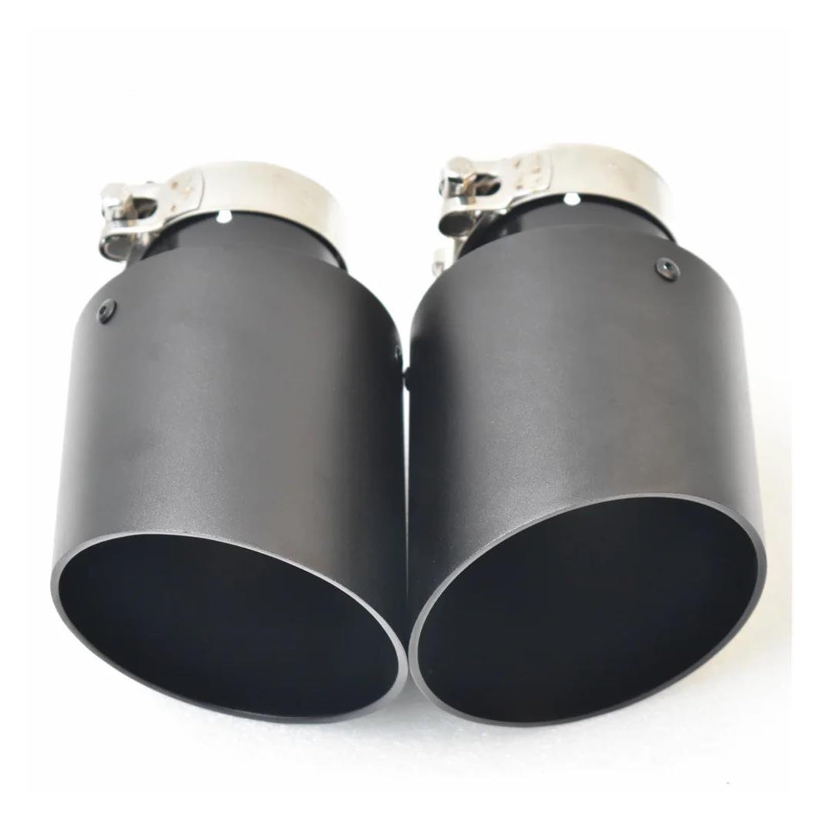 Endrohr 1 Stück Aluminium Legierung Matt Schwarz Edelstahl Auspuff Auto Auto Teile Geändert Tip Tail Zubehör E46 F30 Xf Auspuff Endrohr(51MM IN- 105MM Out) von AWGNTQQ