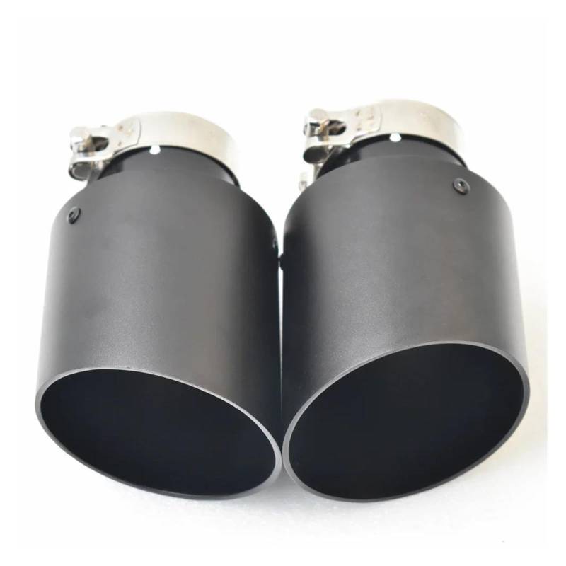 Endrohr 1 Stück Aluminium Legierung Matt Schwarz Edelstahl Auspuff Auto Auto Teile Geändert Tip Tail Zubehör E46 F30 Xf Auspuff Endrohr(51MM IN- 105MM Out) von AWGNTQQ