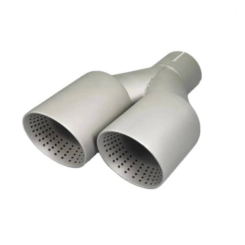 Endrohr 1 Stücke Doppel Matte Edelstahl Auto Schalldämpfer Spitze Auspuffrohr System Rohr Universal Auspuffspitze 60 MM 63mm GTI MK7 Golf7 Düse Auspuff Endrohr(Left in51-Out114mm) von AWGNTQQ