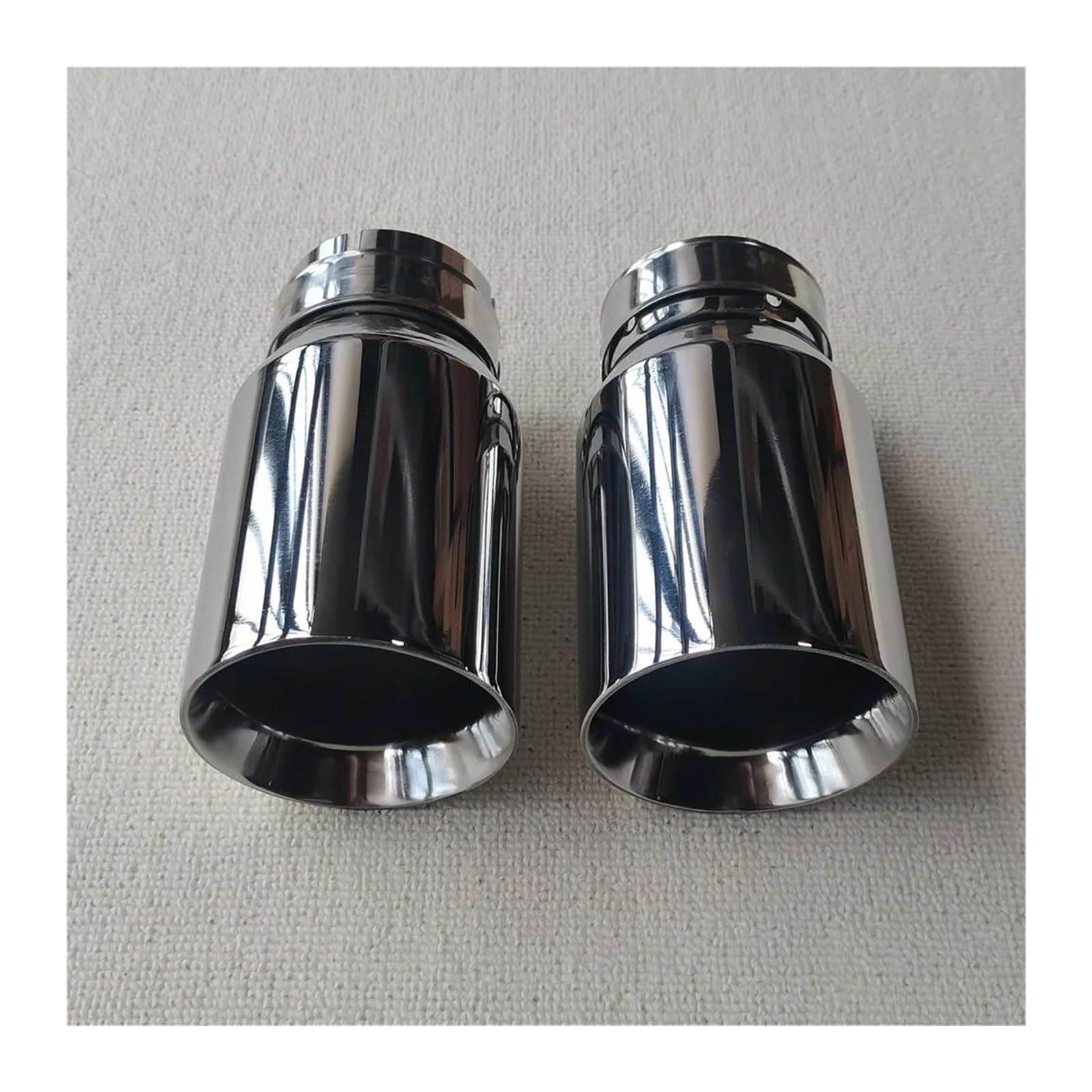 Endrohr 1PCS 304 Silber Edelstahl Abgasanlage Schalldämpfer Rohr Ende Flache FÜR Rand Outlet Universal Auspuffrohr Zubehör Auspuff Endrohr(ID 57MM-OD 76MM) von AWGNTQQ