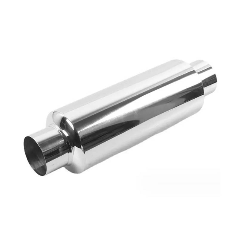 Endrohr 2,5-Zoll-Universal-Resonator-Schalldämpfer Gerades Design Edelstahl-Auspuffrohr-Schalldämpfer Modifiziertes Fahrzeugzubehör Auspuff Endrohr von AWGNTQQ