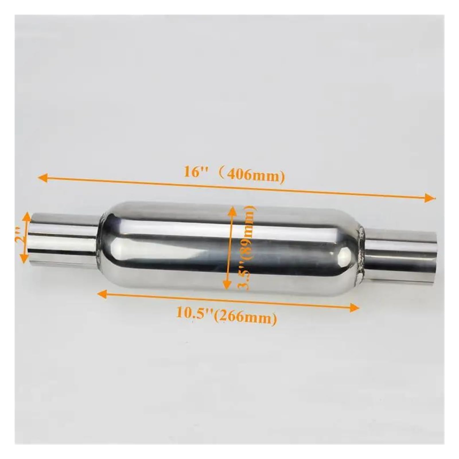 Endrohr 2'' 2,5'' Einlass 16'' Länge Auto Glasspack Schalldämpfer Bullet Perry Auspuff Resonator Mittelauspuff Auspuff Endrohr(2 inch OD) von AWGNTQQ