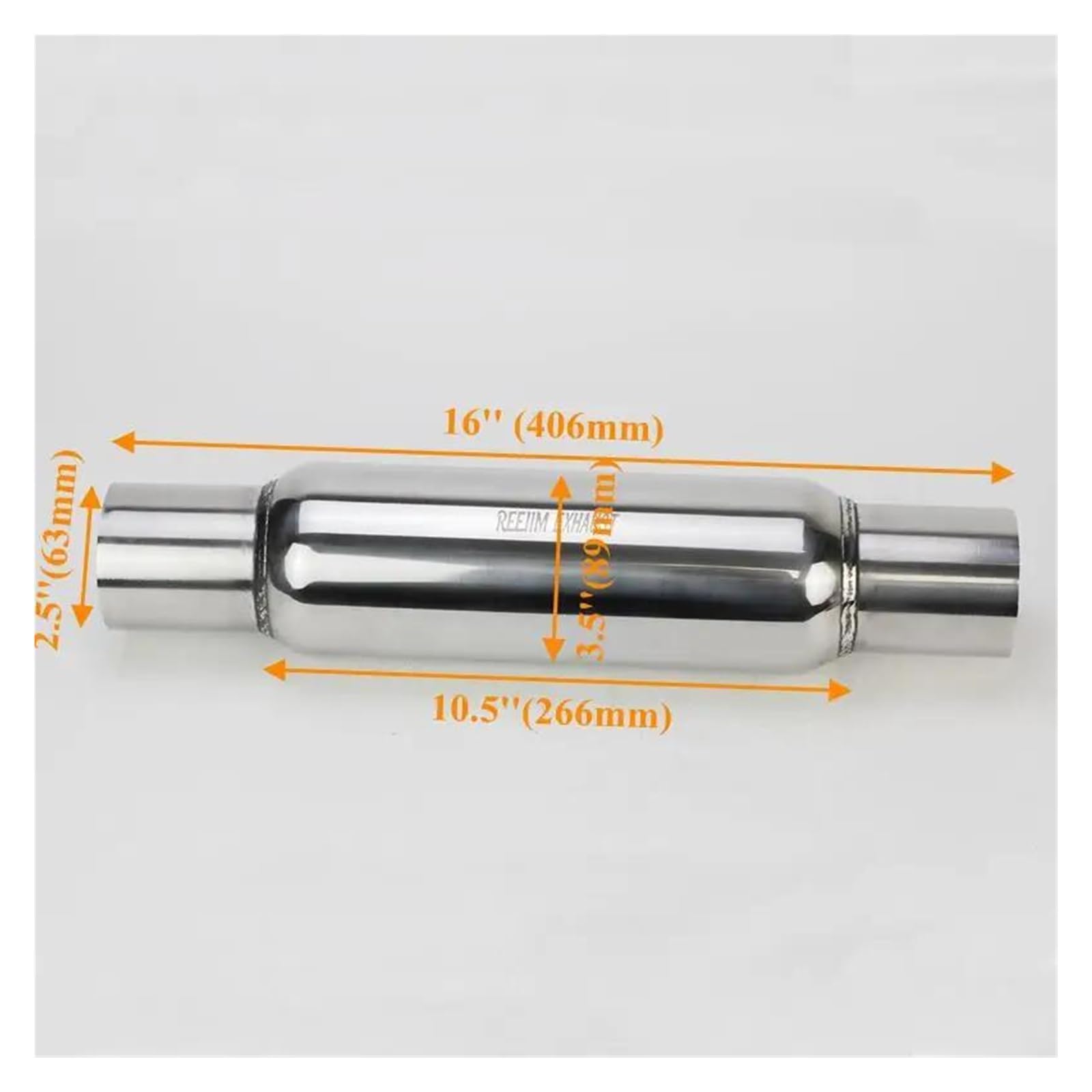 Endrohr 2'' 2,5'' Einlass 16'' Länge Auto Glasspack Schalldämpfer Bullet Perry Auspuff Resonator Mittelauspuff Auspuff Endrohr(2.5 inch OD) von AWGNTQQ